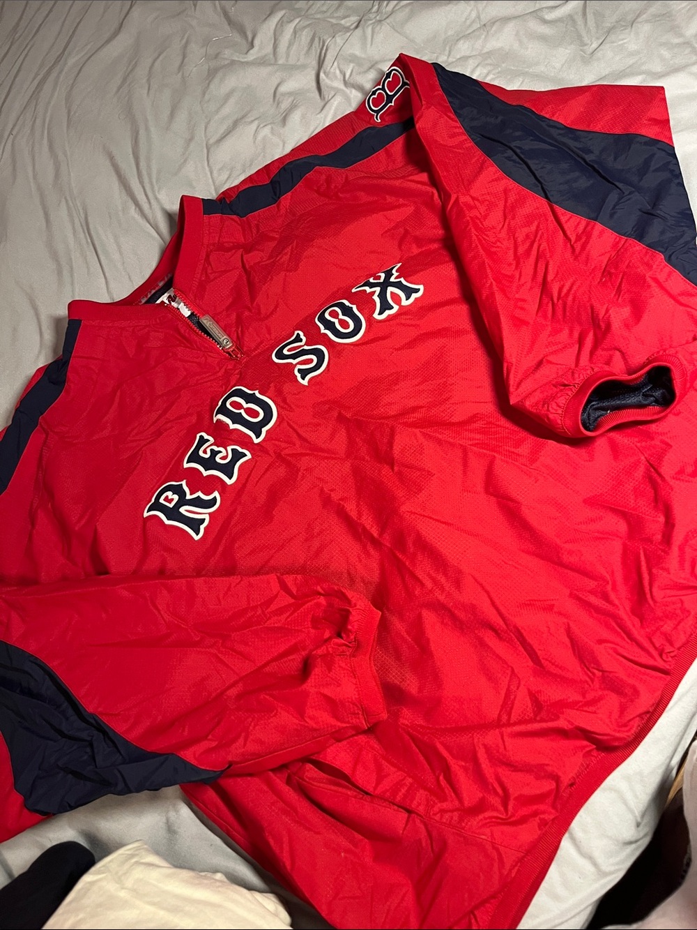Men's Red Sox Crewneck Pullover - Red/Navy